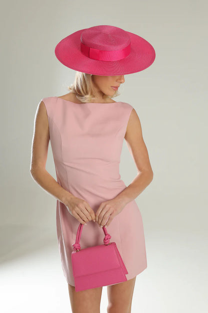 Macy Racewear Boater in Hot Pink