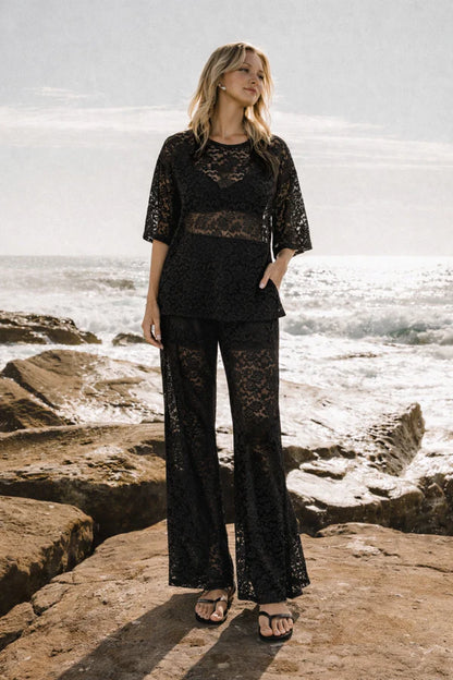 Desi Lace Top - Black