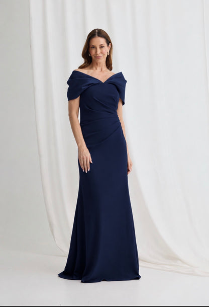 Trellis Lane Krysten Off Shoulder Gown - Navy