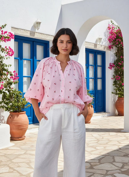 Cherry Shirt - Pink