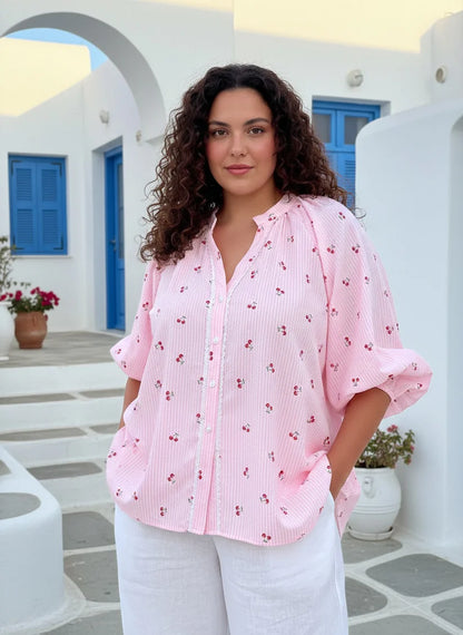 Cherry Shirt - Pink