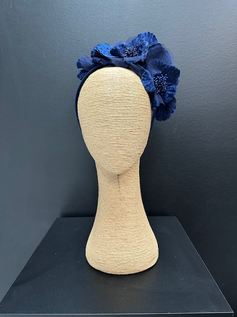 Fillies Collection Navy Flower Headband Fascinator