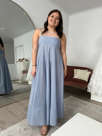 Reed Maxi Dress - Blue Stripe