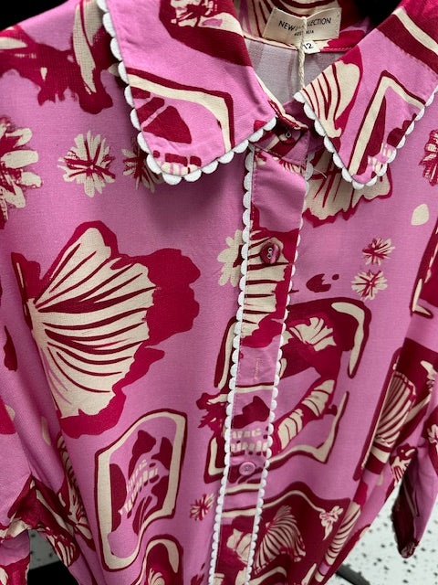 Brynlee Pink Shirt Dress