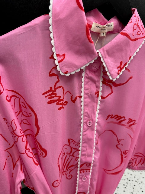 Bellamy Pink Shirt Dress