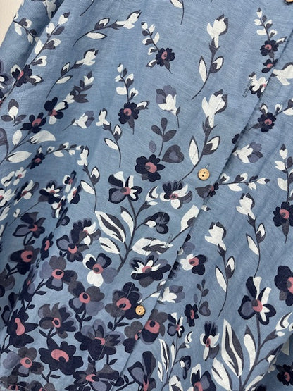 Karina Floral Shirt - Denim