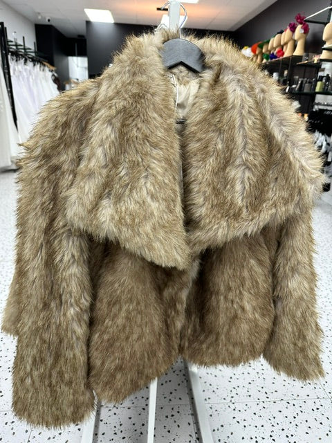 Faux Fur Jacket - Neutral Latte