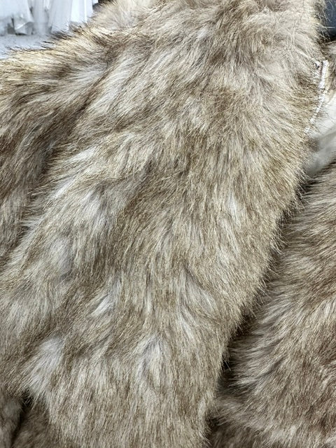 Faux Fur Jacket - Neutral Latte