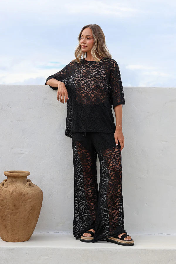 Desi Lace Top - Black