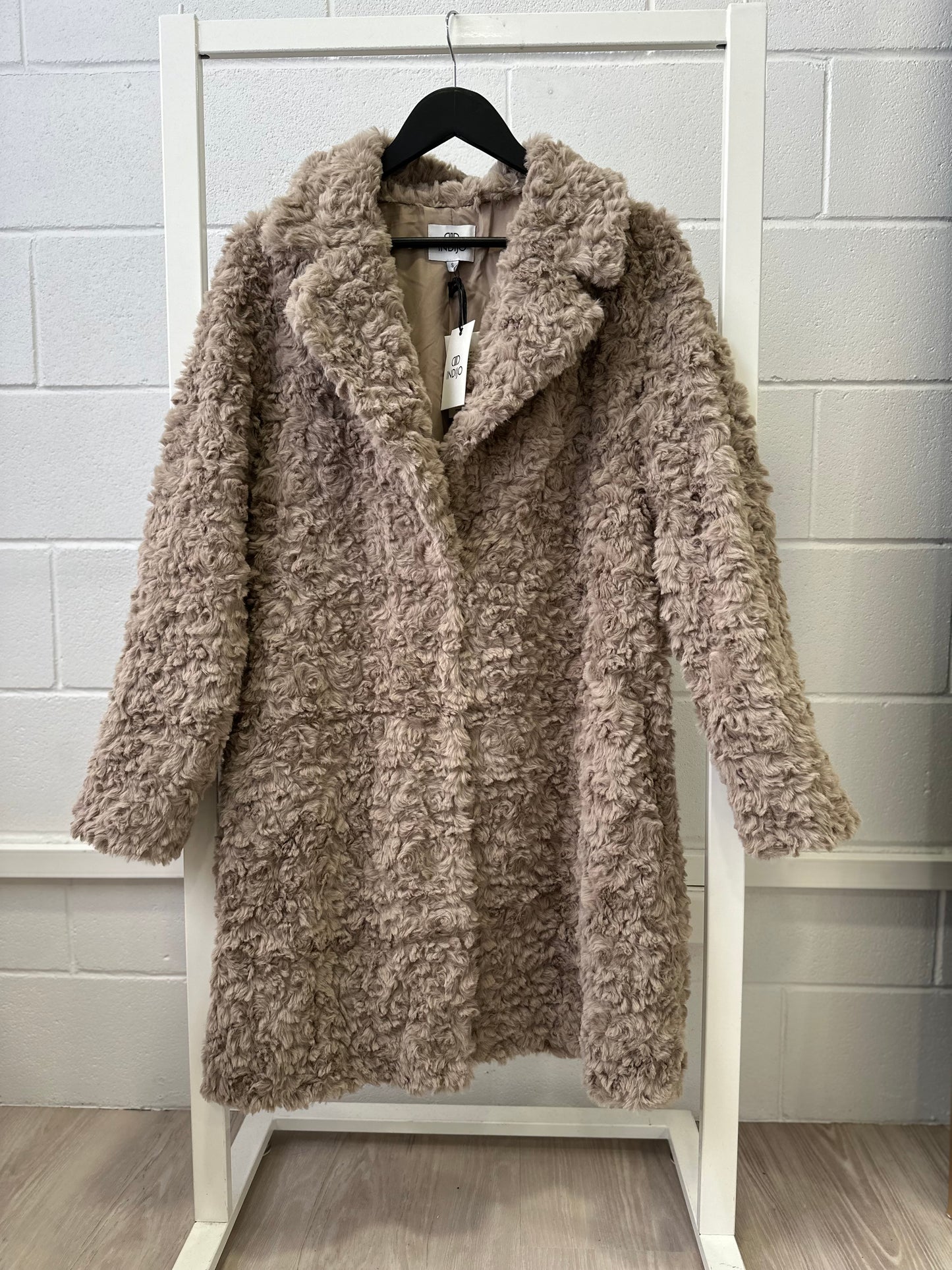 Indijo Milla Faux-Fur Coat - Taupe