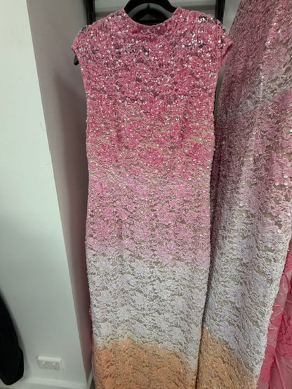 Elliatt Lumira Cap Sleeve Gown - Pink Ombre