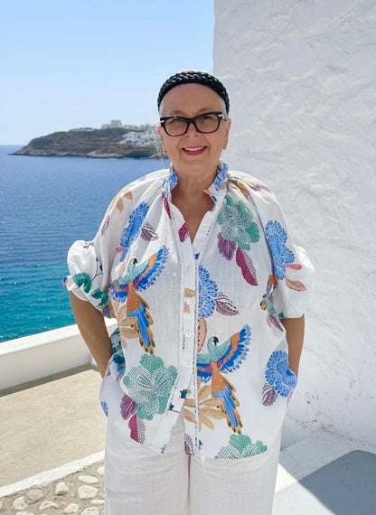 Kiik Birds of Paradise Shirt - Blue