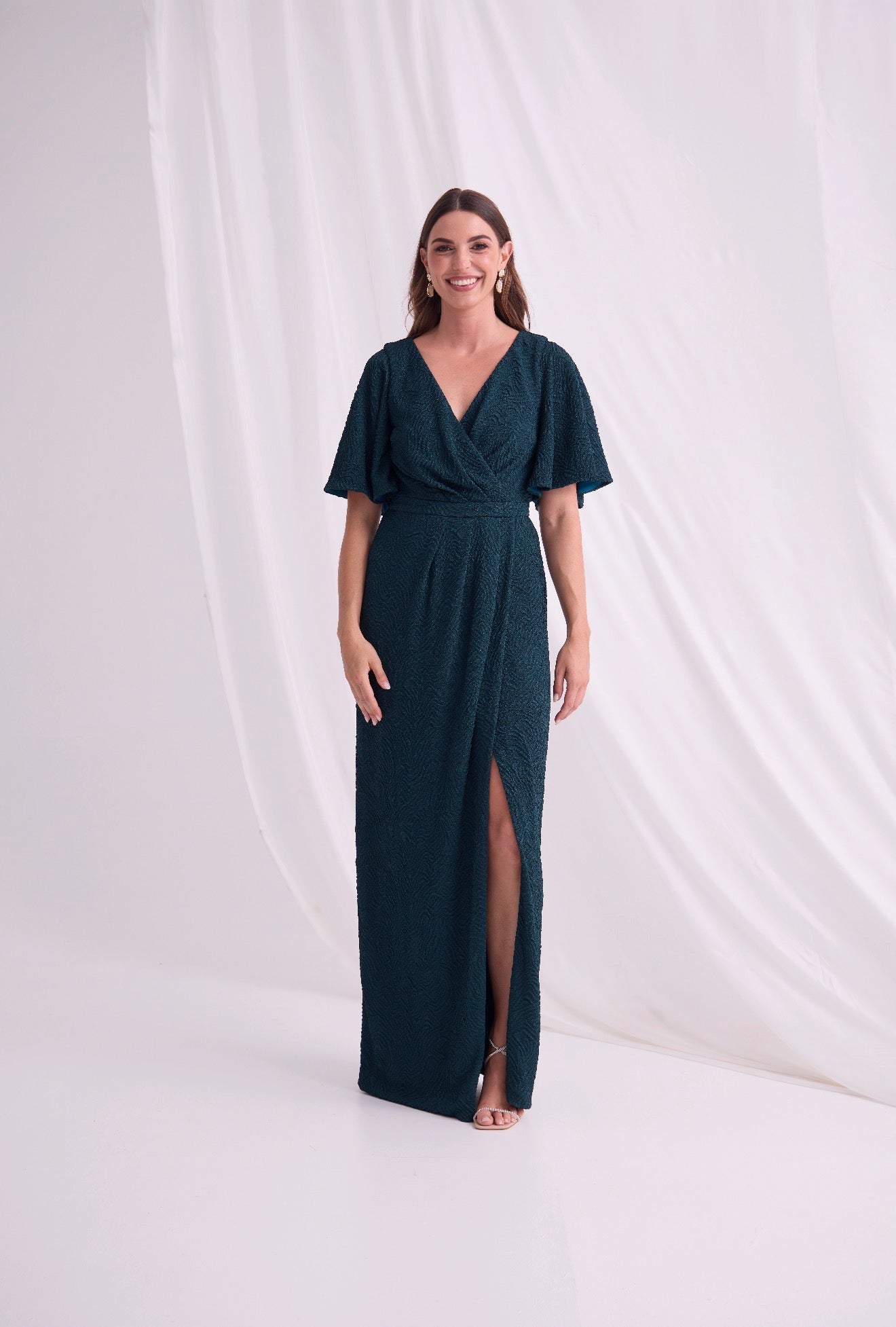 Trellis Lane Rozatos Dress - Teal Green