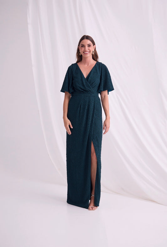 Trellis Lane Rozatos Dress - Teal Green