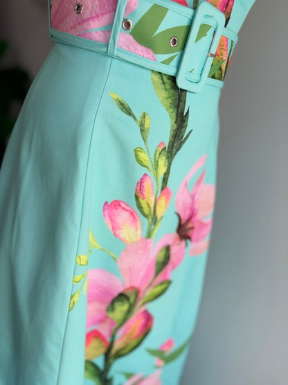 Atelier Les Fleurs Dress - Pink/Blue Floral