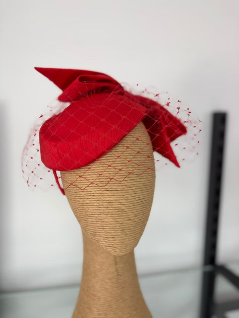 Alina Fascinator in Red