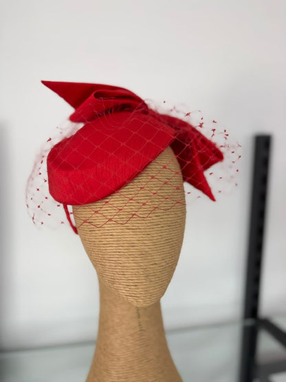 Alina Fascinator in Red