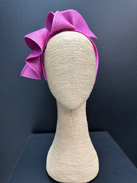 Max Alexander Large Fuchsia Pink Wave Racing Fascinator