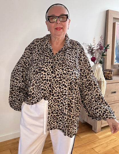 Kiik Luxe KL908 Shirt - Leopard Print