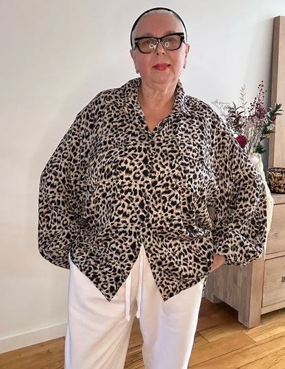 Kiik Luxe KL908 Shirt - Leopard Print