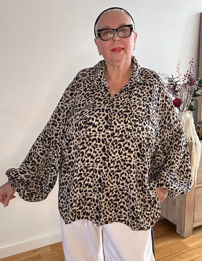 Kiik Luxe KL908 Shirt - Leopard Print