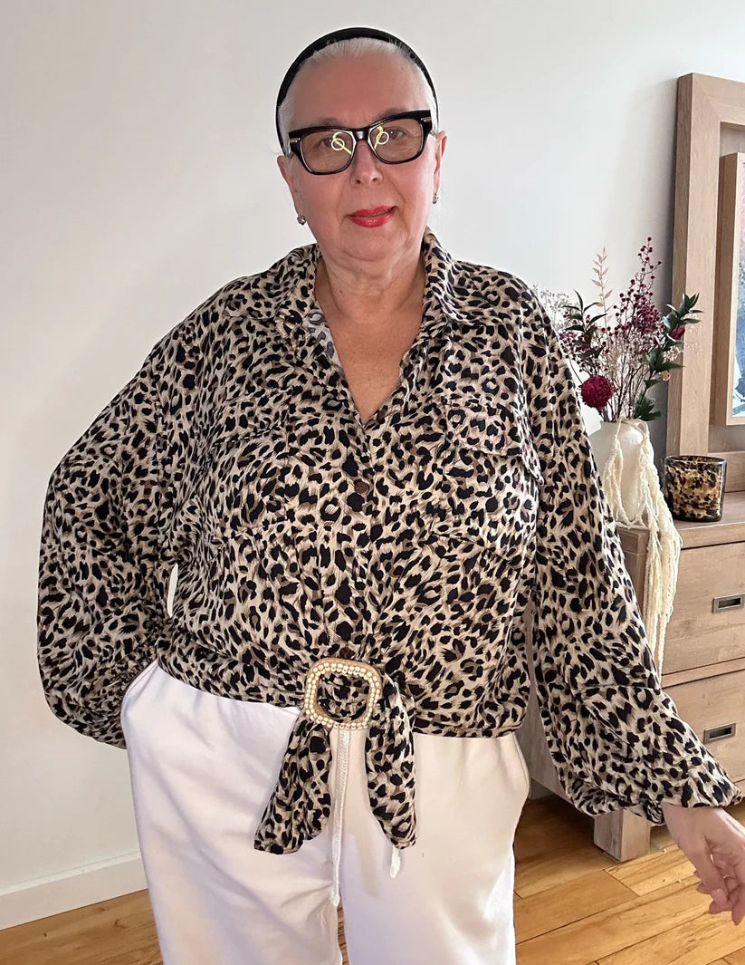 Kiik Luxe KL908 Shirt - Leopard Print