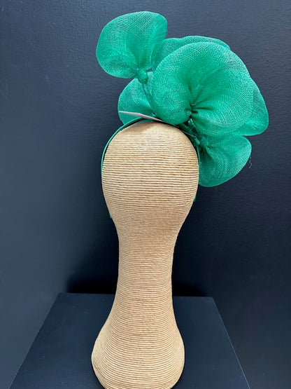 Max Alexander Large Green Sinamay Flower Fascinator