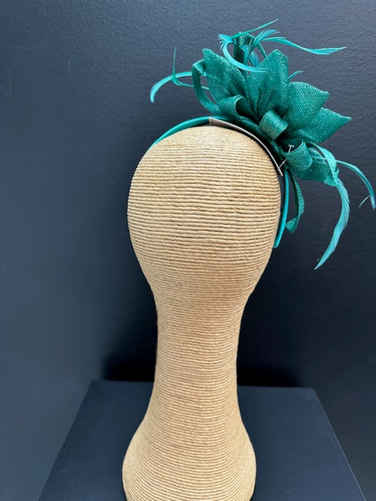 Max Alexander Green Sinamay Flower Fascinator