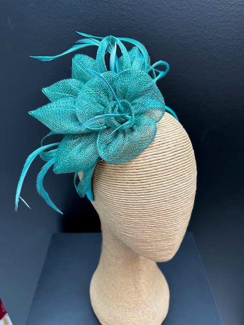 Max Alexander Green Sinamay Flower Fascinator