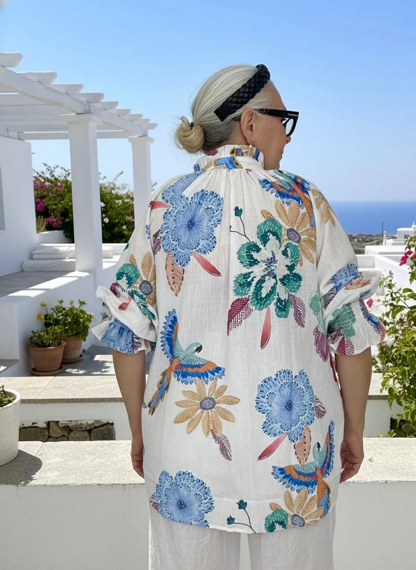 Kiik Birds of Paradise Shirt - Blue