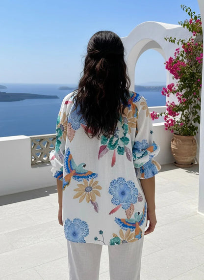 Kiik Birds of Paradise Shirt - Blue