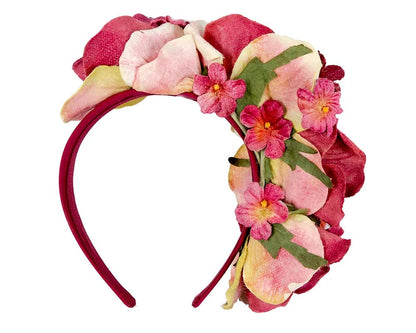 Burgundy Wine Flower Headband