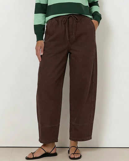 Streamline Barrel Jeans - Espresso Chocolate