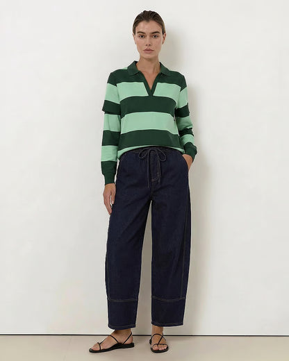 Streamline Barrel Jeans - Dark Denim