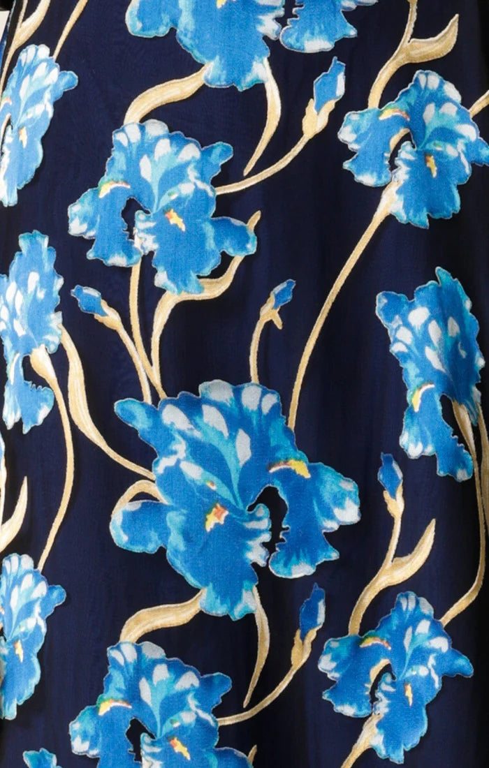 Sacha Drake Linnee Wrap Midi Dress - Blue Iris