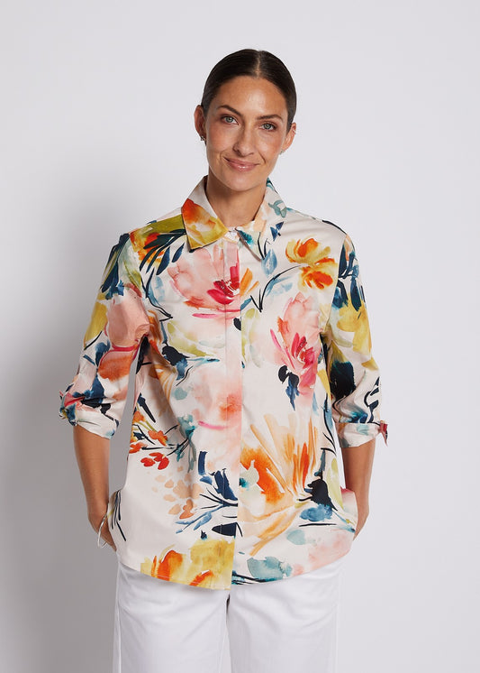 Philosophy Aust Pasre Tie Cuff Shirt