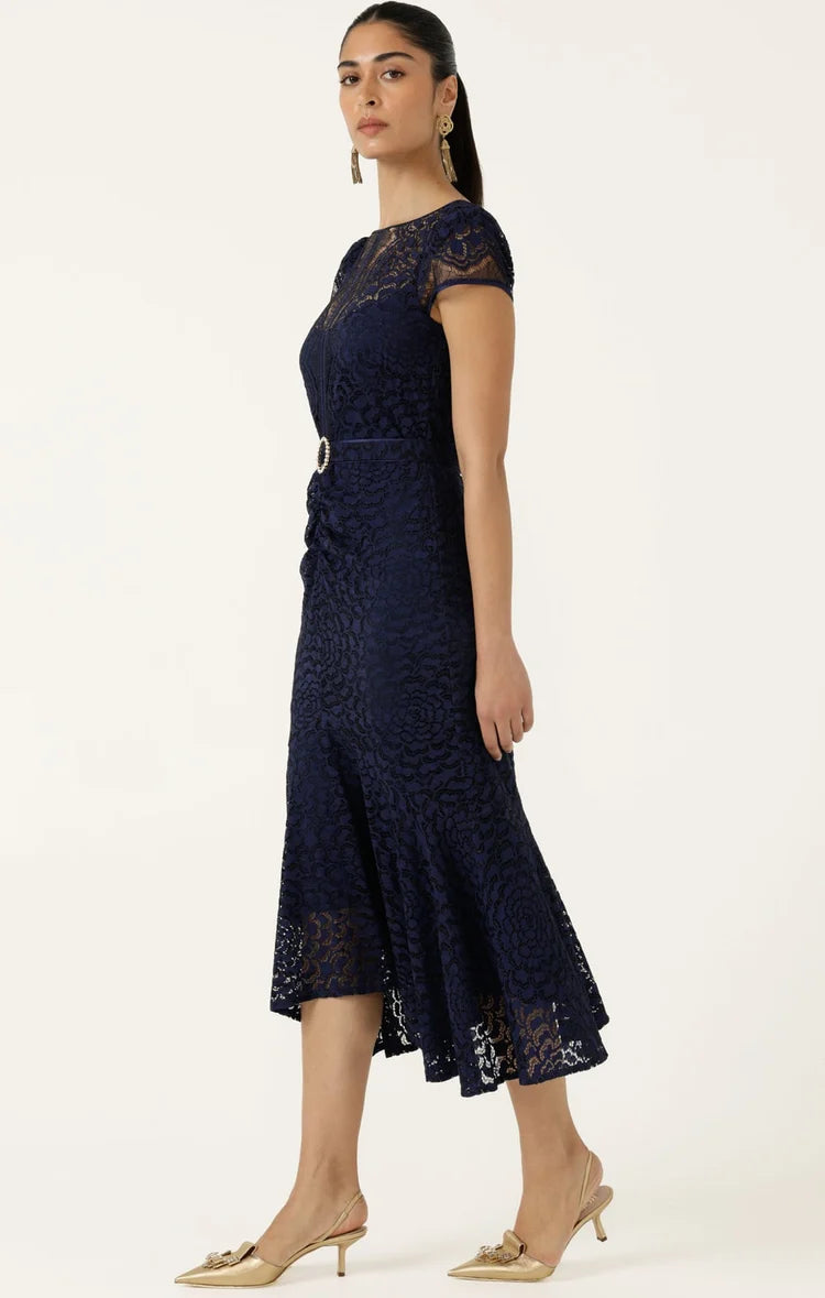 Sacha Drake Affair Of Honour Dress - Navy Lace COMING SOON