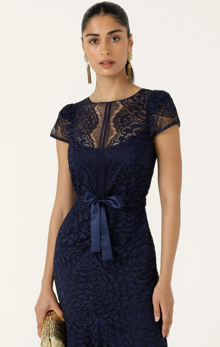 Sacha Drake Affair Of Honour Dress - Navy Lace COMING SOON