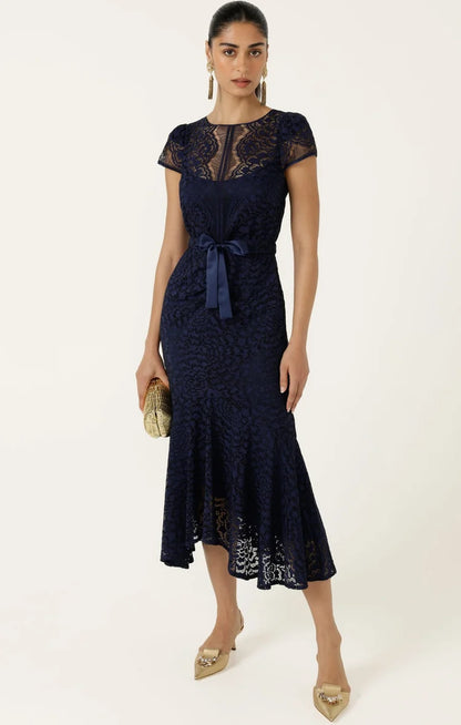 Sacha Drake Affair Of Honour Dress - Navy Lace COMING SOON
