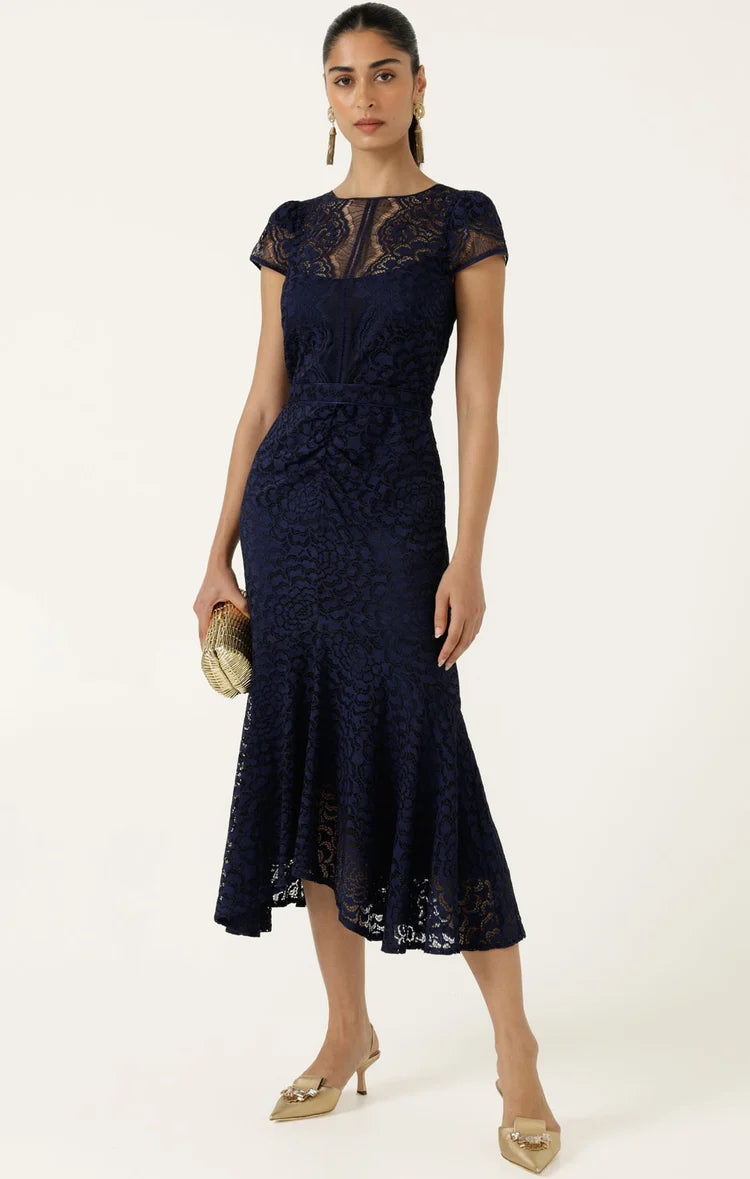 Sacha Drake Affair Of Honour Dress - Navy Lace COMING SOON