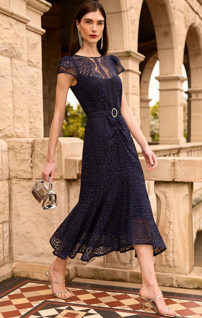 Sacha Drake Affair Of Honour Dress - Navy Lace COMING SOON
