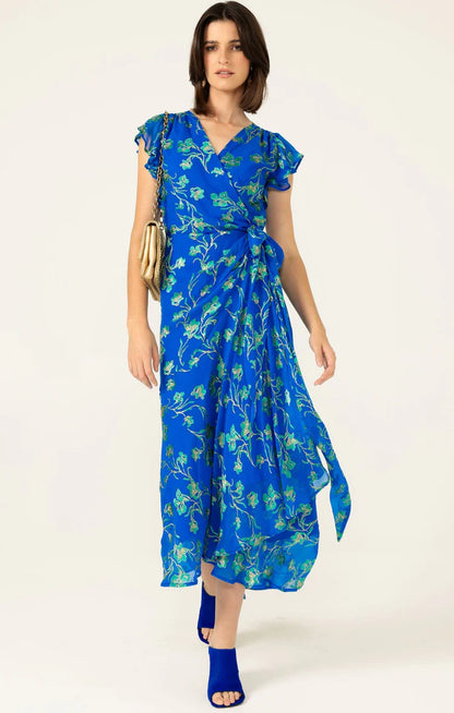 Sacha Drake Aphina Slim Wrap Dress - Cobalt COMING SOON