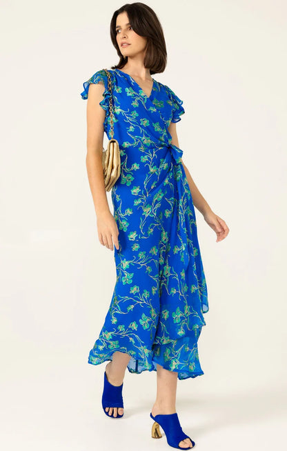 Sacha Drake Aphina Slim Wrap Dress - Cobalt COMING SOON