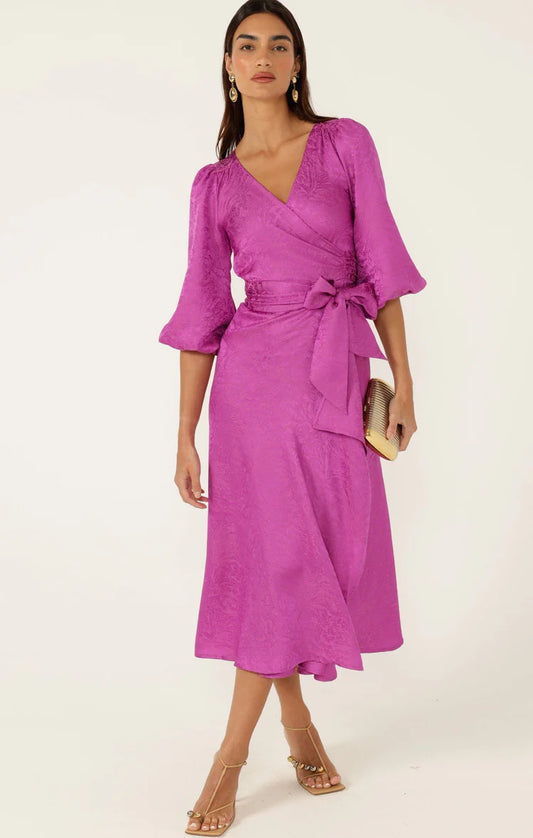 Sacha Drake Chateau Wrap Dress in Magenta COMING SOON