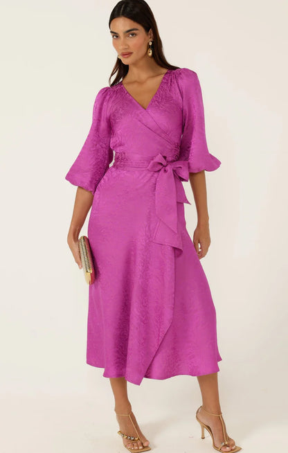 Sacha Drake Chateau Wrap Dress in Magenta COMING SOON