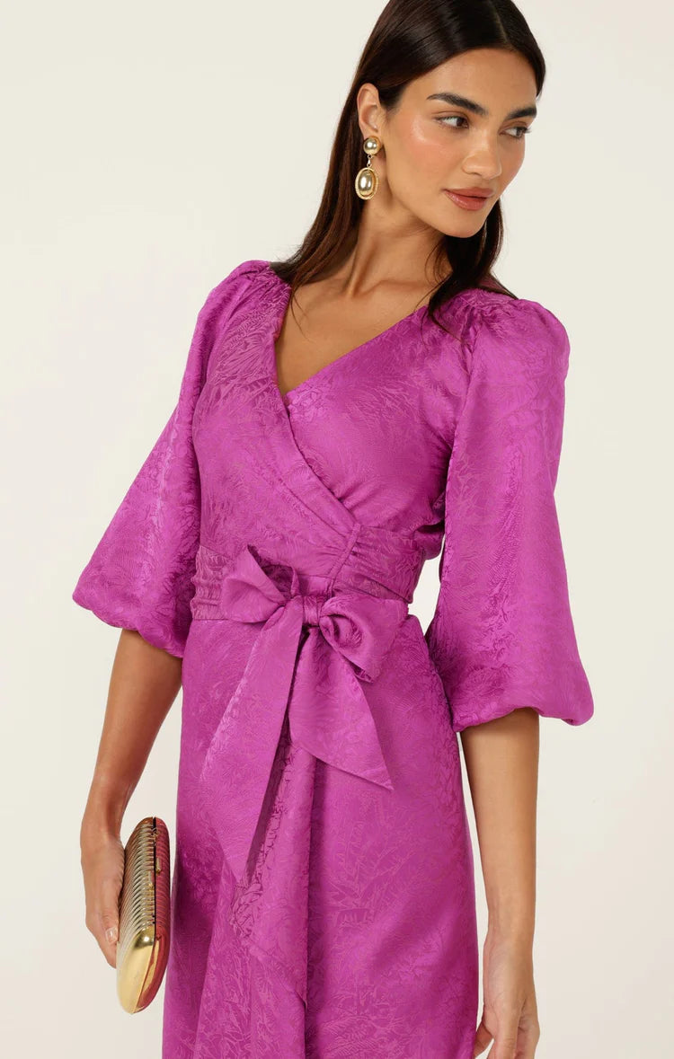 Sacha Drake Chateau Wrap Dress in Magenta COMING SOON