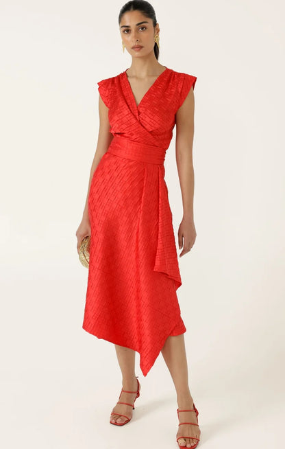 Sacha Drake Crown Wrap Dress - Red COMING SOON