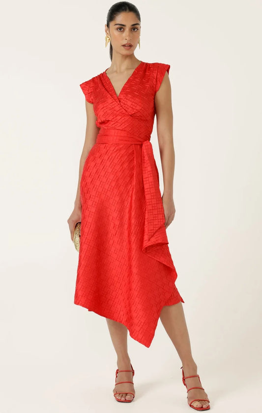 Sacha Drake Crown Wrap Dress - Red COMING SOON