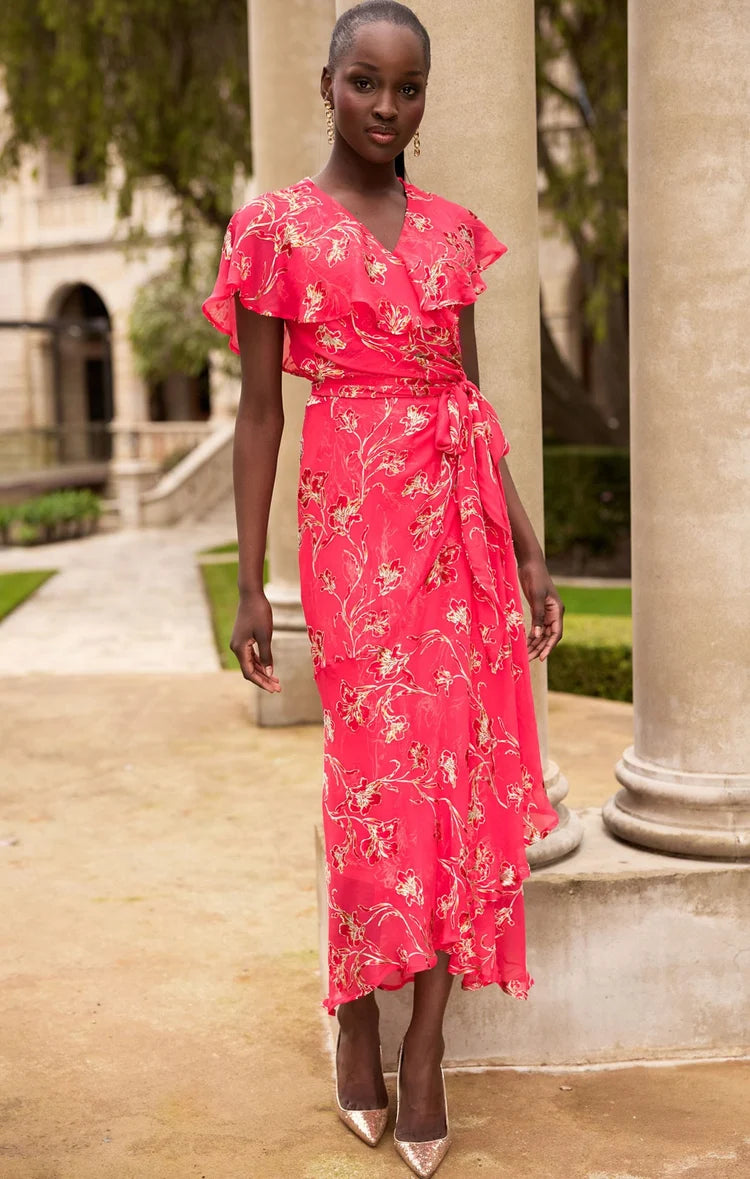 Sacha Drake Eleanor Wrap Dress - Pink Floral COMING SOON
