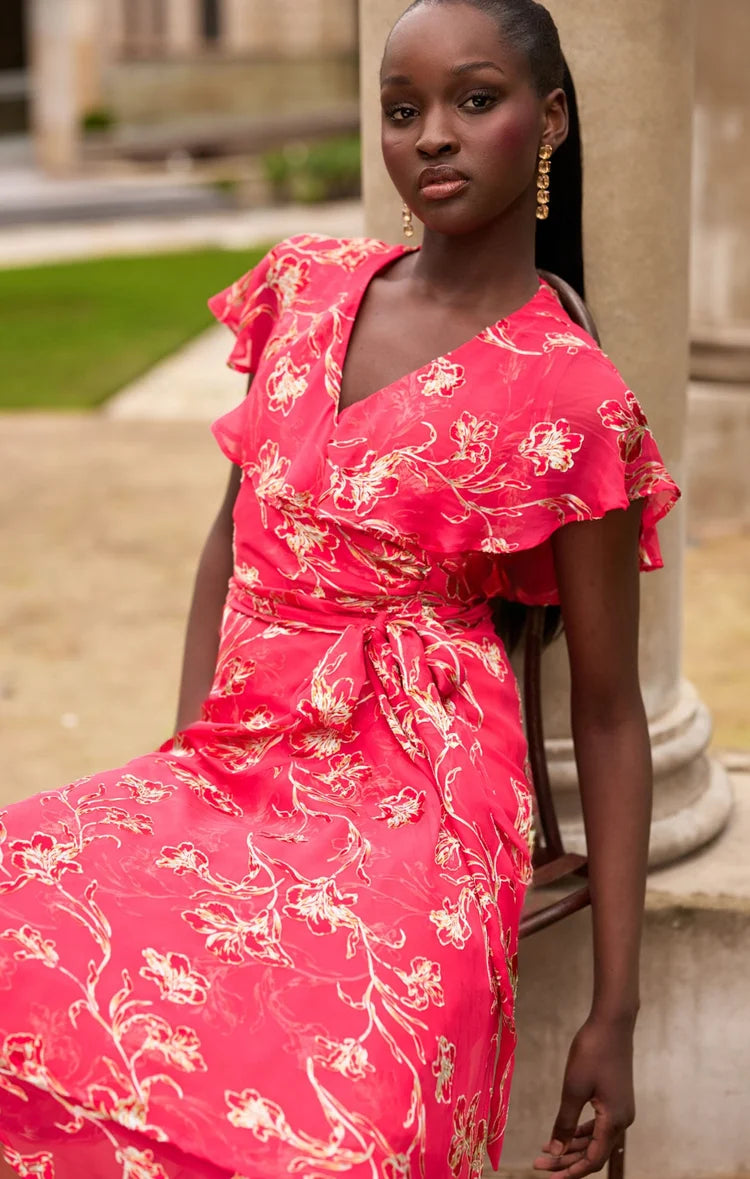 Sacha Drake Eleanor Wrap Dress - Pink Floral COMING SOON